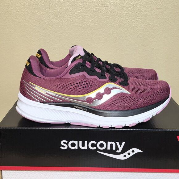Saucony Shoes - Saucony Ride 14 Running Shoes S10650-18 Quartz Vizigold Violet Women's Size 7.5
